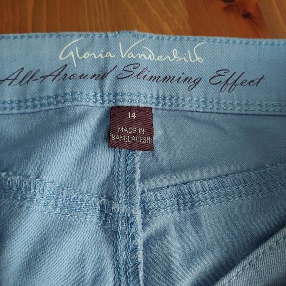 Gloria Vanderbilt 14  waist 36 in rise 11 length 16 1/2 EX COND slimming… - Picture 5 of 5